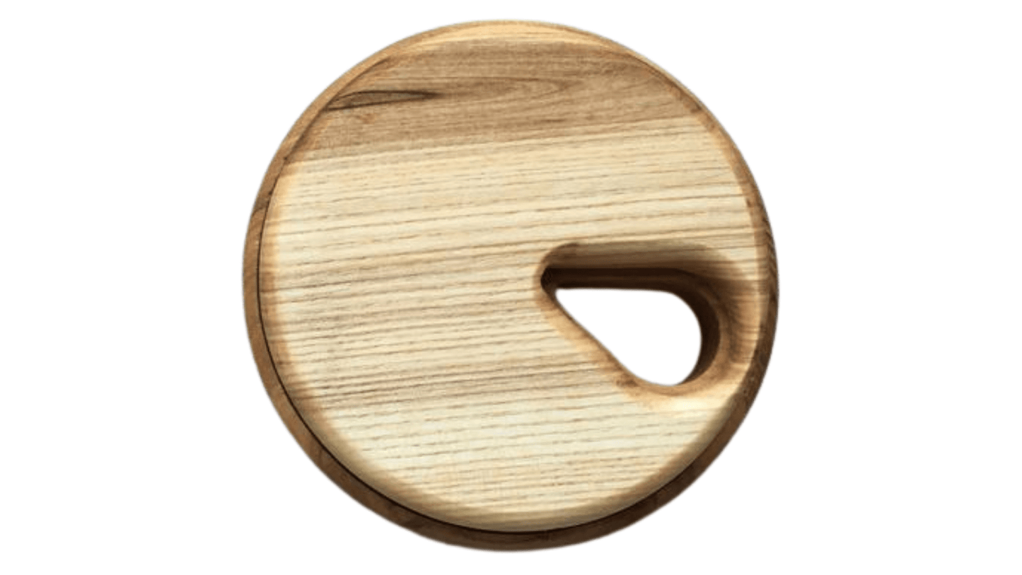 JTNlab PILLBOX Ash / No Personalization / Internal Lid ROUND WEEKLY PILL BOX  - NATURAL WOOD