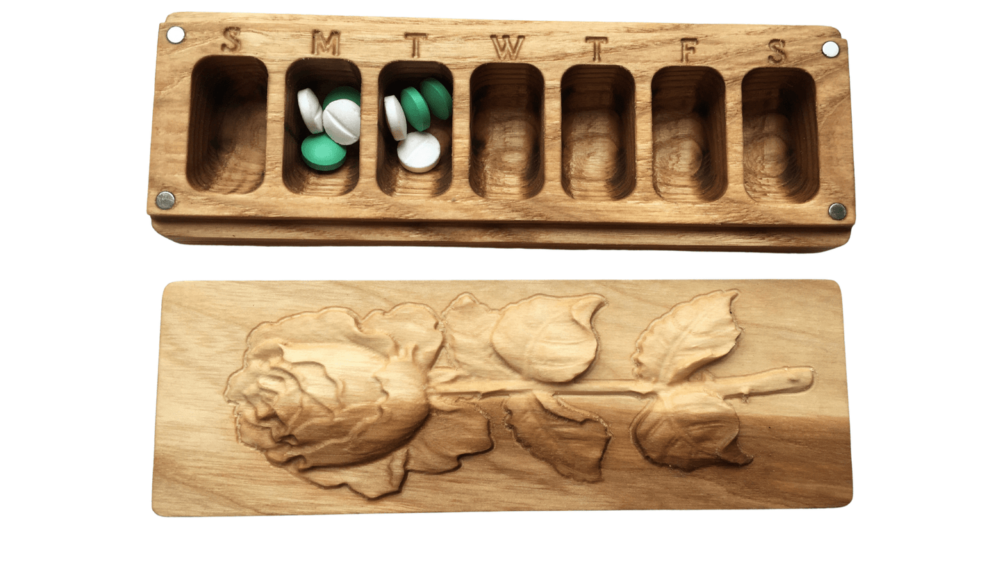 JTNlab PILLBOX Ash / Please Select WOODEN PILL BOX - 3D ROSE