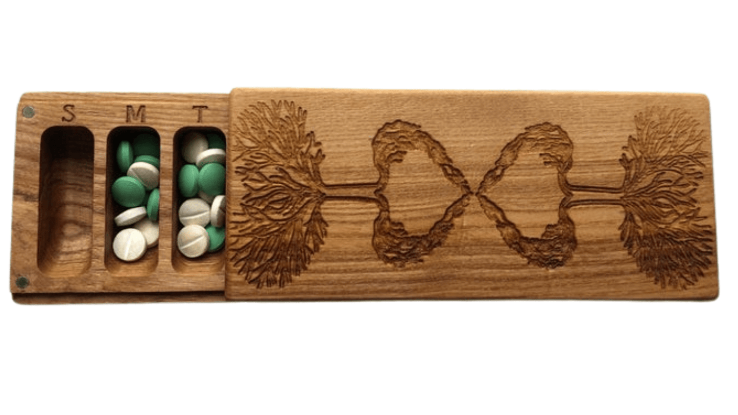 JTNlab PILLBOX Ash / Please Select WOODEN PILL BOX - TREE OF LIFE 2