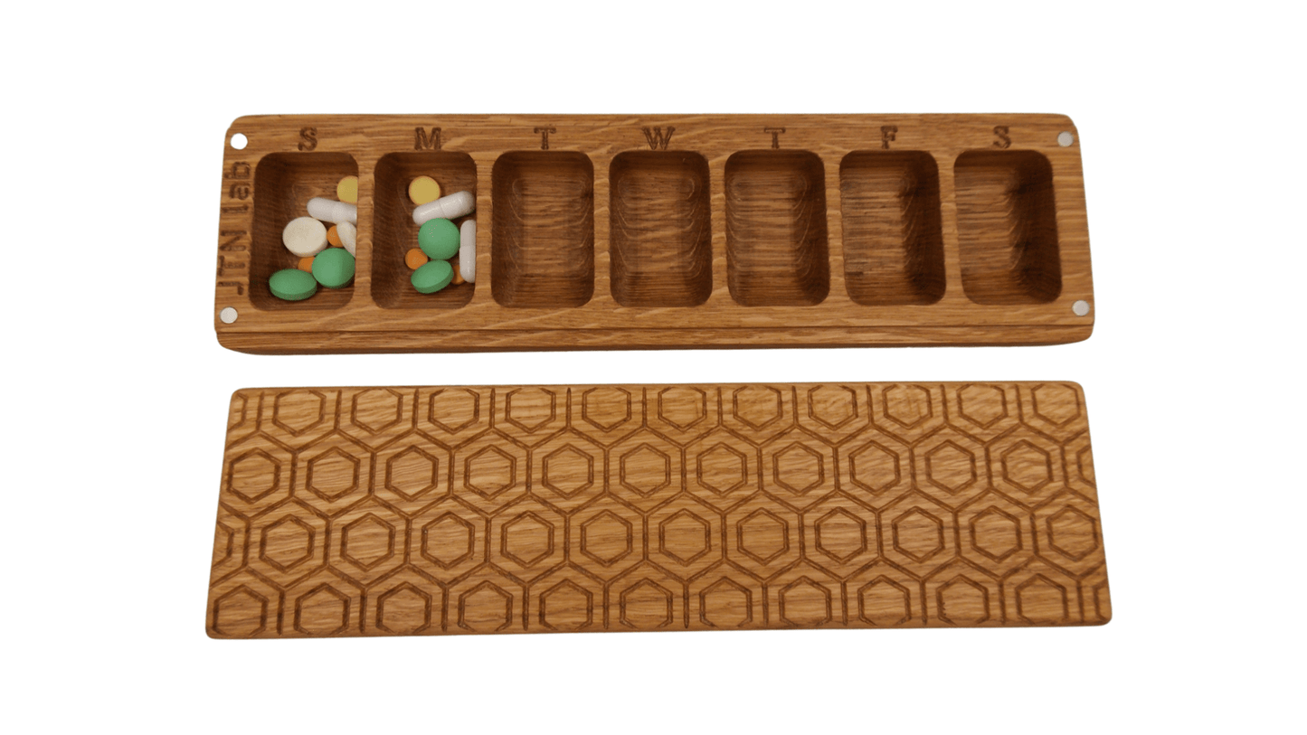 JTNlab PILLBOX BIG WEEKLY PILL BOX -  HONEYCOMB