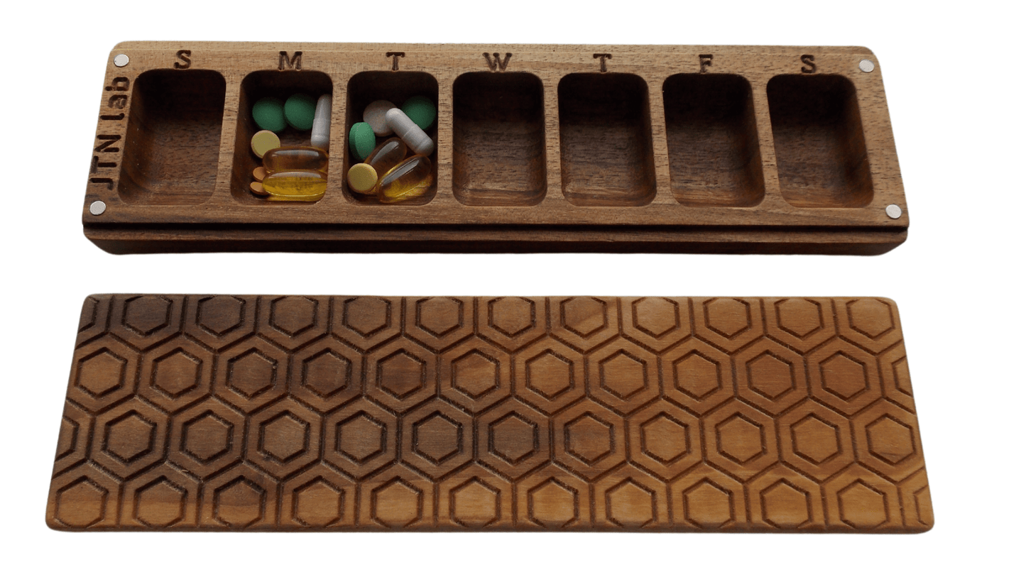 JTNlab PILLBOX BIG WEEKLY PILL BOX -  HONEYCOMB