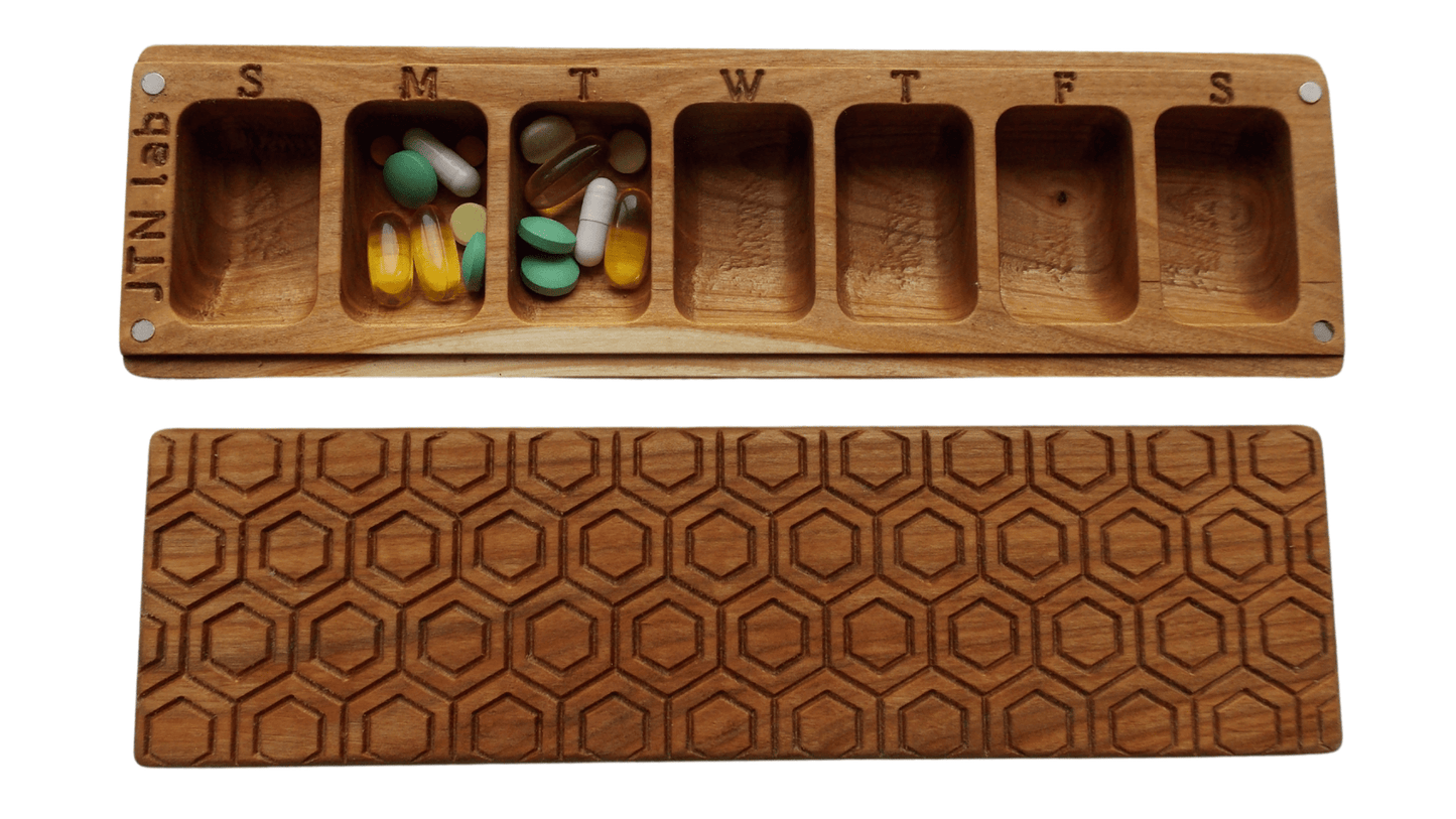 JTNlab PILLBOX BIG WEEKLY PILL BOX -  HONEYCOMB