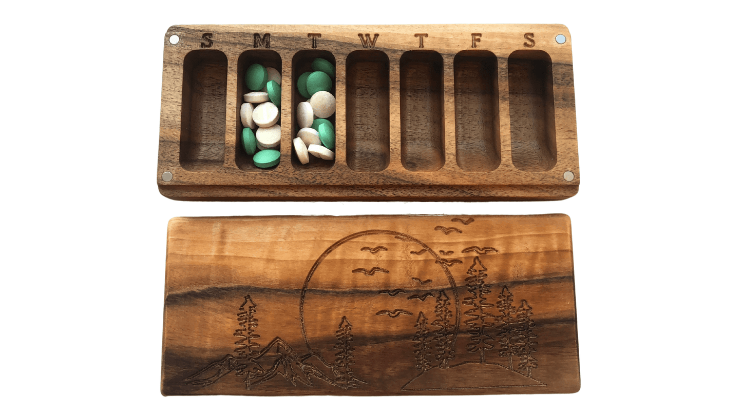 JTNlab PILLBOX BIG WOODEN PILL BOX - BIG NATURE