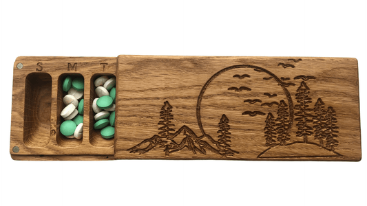 JTNlab PILLBOX BIG WOODEN PILL BOX - BIG NATURE