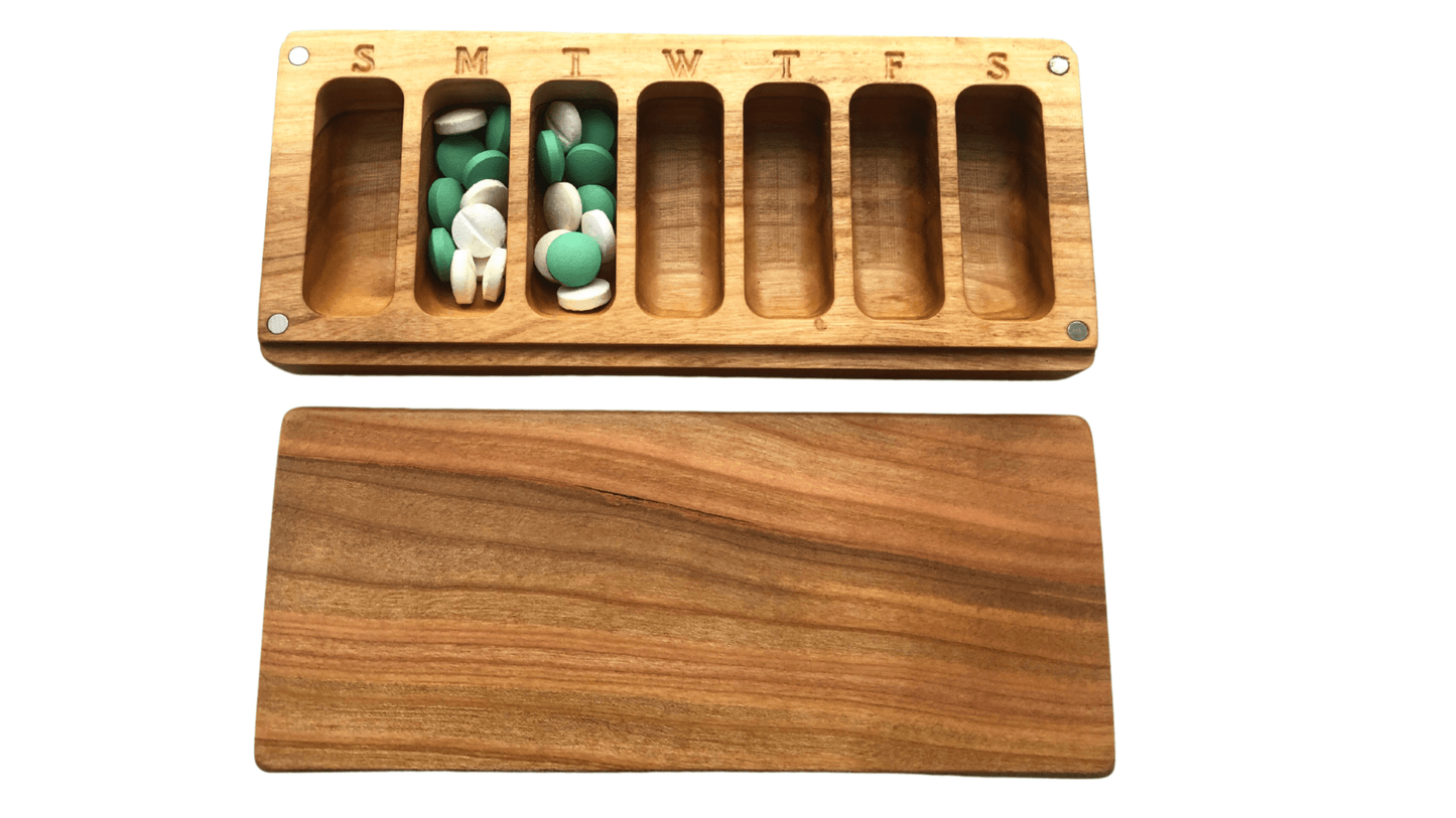 JTNlab PILLBOX BIG WOODEN PILL BOX - NATURAL WOOD