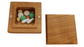JTNlab PILLBOX Cherry / No Personalization SQUARE POCKET PILL BOX - NATURAL WOOD