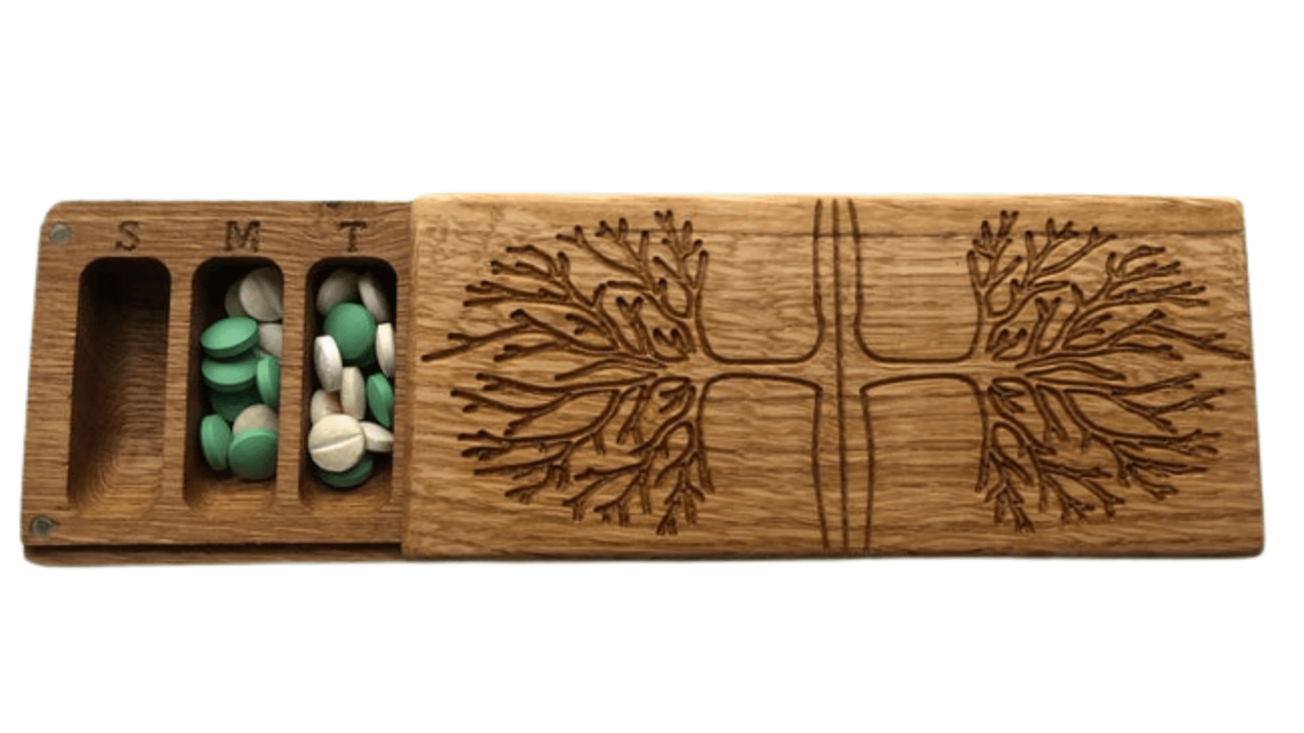 JTNlab PILLBOX Oak / Please Select WOODEN PILL BOX - TREE OF LIFE