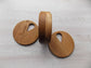 JTNlab PILLBOX ROUND WEEKLY AM/PM PILL BOX  NATURAL WOOD