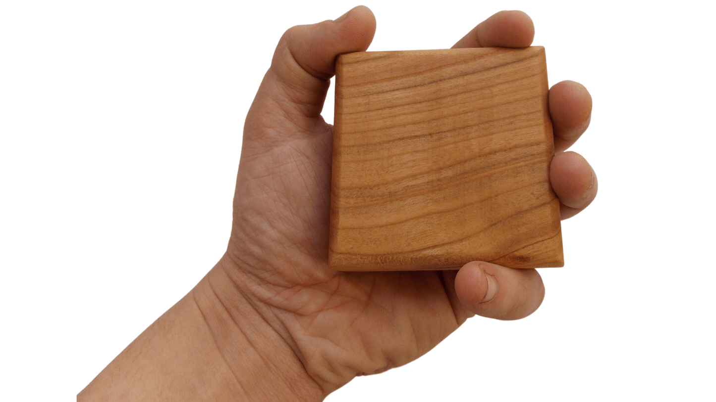 JTNlab PILLBOX SQUARE POCKET PILL BOX - NATURAL WOOD