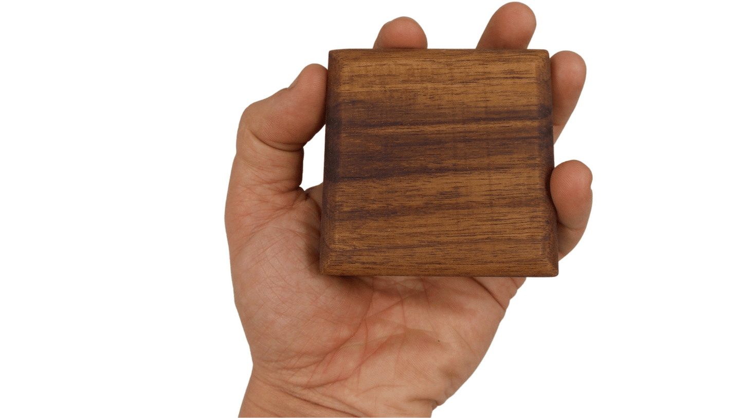 JTNlab PILLBOX SQUARE POCKET PILL BOX - NATURAL WOOD