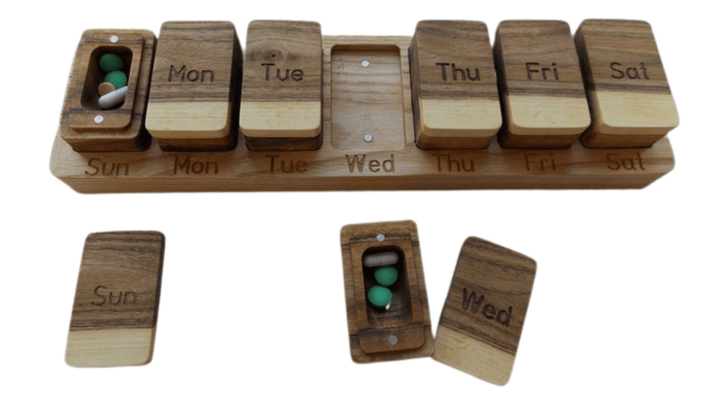 JTNlab PILLBOX WEEKLY 1 TIME PER DAY MODULAR PILL BOX