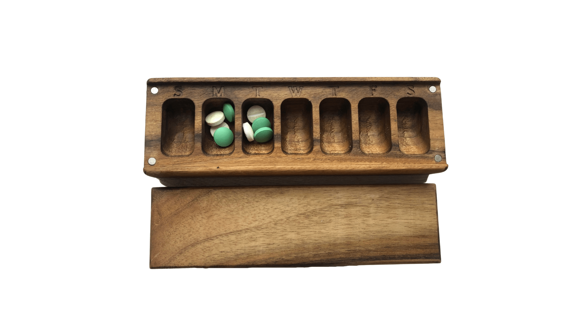 JTNlab PILLBOX WEEKLY PILL BOX - NATURAL WOOD