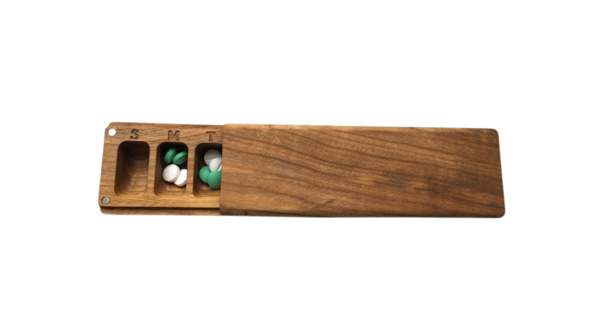 JTNlab PILLBOX WEEKLY PILL BOX - NATURAL WOOD