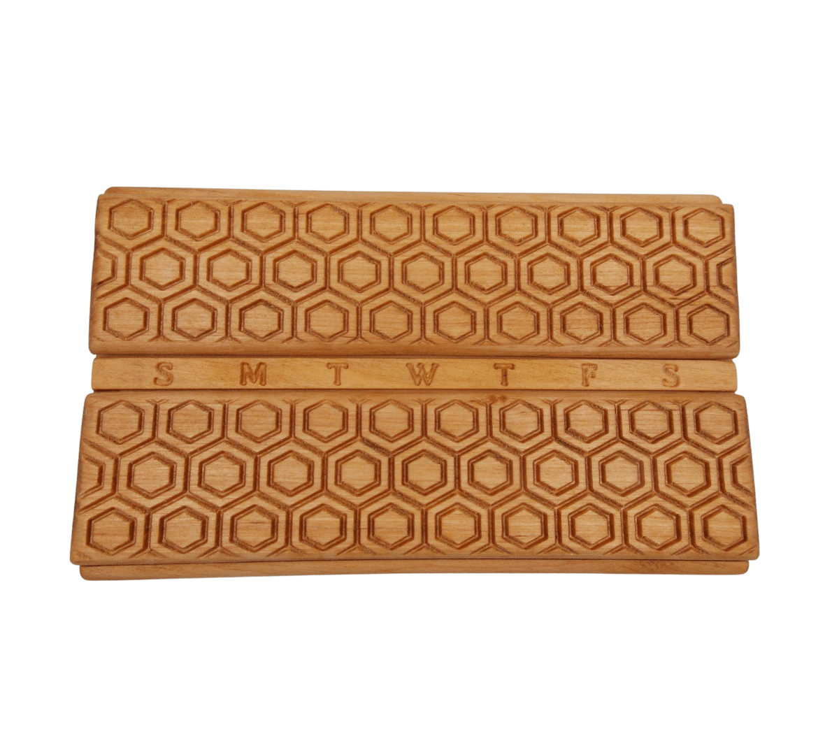 JTNlab PILLBOX WOODEN DAY/NIGHT PILL BOX  - HONEYCOMB