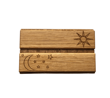 JTNlab PILLBOX WOODEN DAY/NIGHT PILLBOX  - SUN-MOON