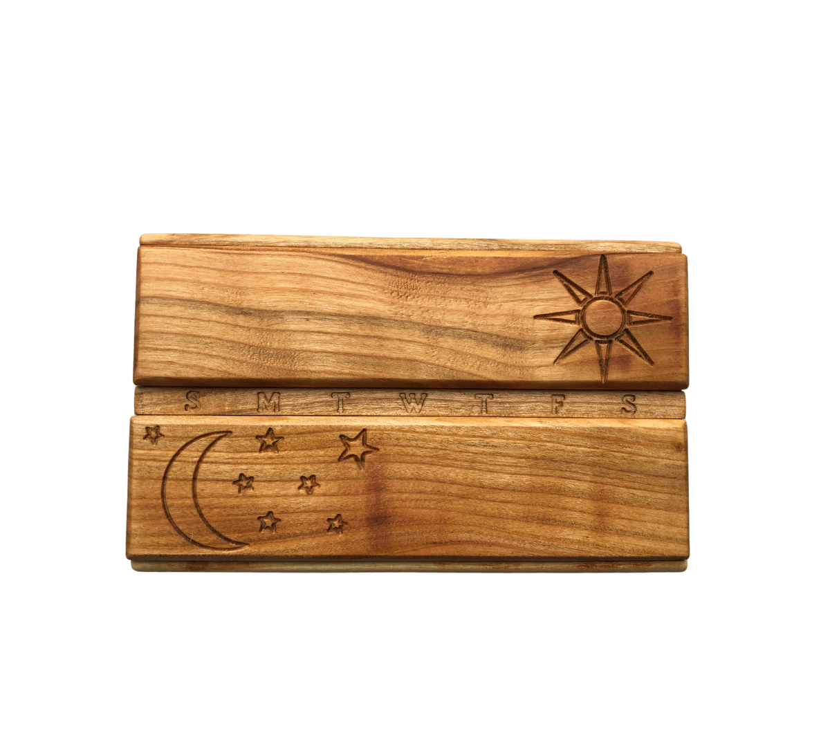 JTNlab PILLBOX WOODEN DAY/NIGHT PILLBOX  - SUN-MOON