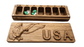 JTNlab PILLBOX WOODEN PILL BOX - 3D USA Eagle